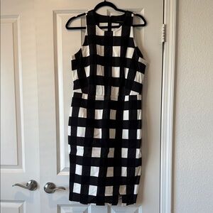 Banana Republic Checkered Midi Dress